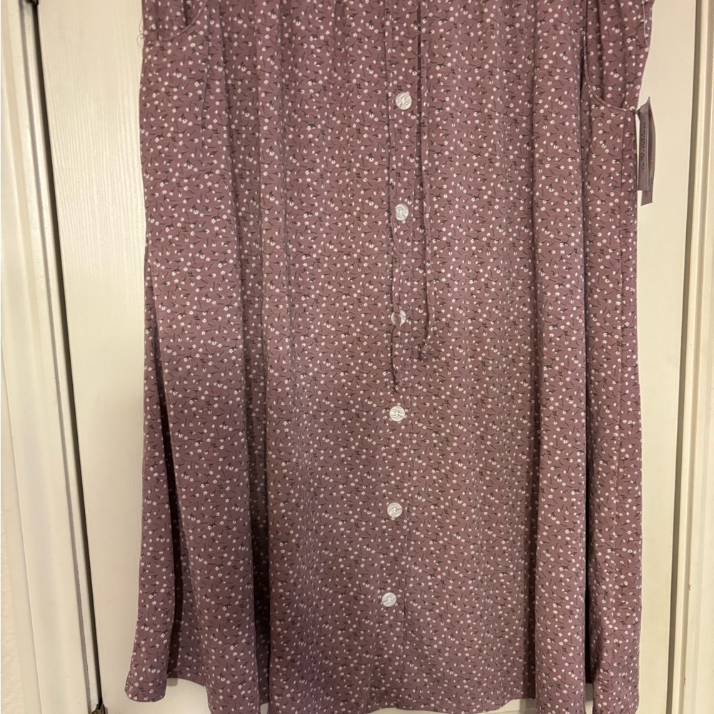 LuLaRoe Purple Button Down Skirt for Casual Wear